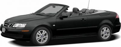 Black convertible with retractable soft top and silver alloy wheels.