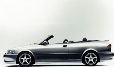 Silver convertible with sporty side profile and alloy wheels