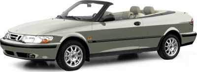 Side view of convertible with beige leather interior and alloy wheels
