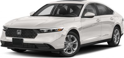 Front angle view with LED headlights and alloy wheels