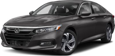 Front and side view of a mid-size sedan with LED headlights and alloy wheels