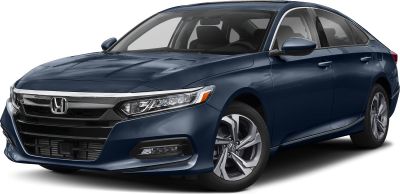 Front-side view of sedan with LED headlights and alloy wheels