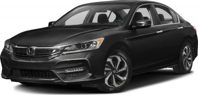 Front-side view of a sedan with LED lights and alloy wheels