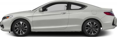 Two-door coupe side profile with sporty alloy wheels