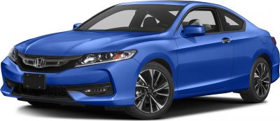 Blue coupe with front headlights and alloy wheels side view