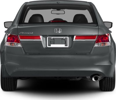 Rear view with updated tail lights and single exhaust pipe