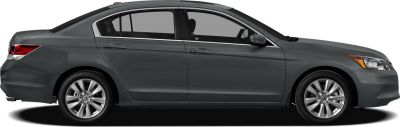 Sleek sedan side profile with alloy wheels