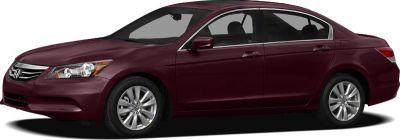 Side view of a sleek sedan with alloy wheels in dark finish