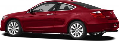 Sporty two-door coupe with sleek aerodynamic profile and alloy wheels