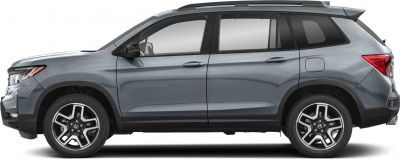 Side profile of mid-size SUV with alloy wheels and sleek windows