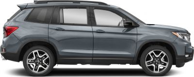 Side profile of SUV showing alloy wheels and door handles
