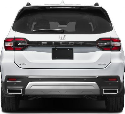 Rear view with bold taillights, AWD badge, dual exhaust outlets, rear windshield wiper