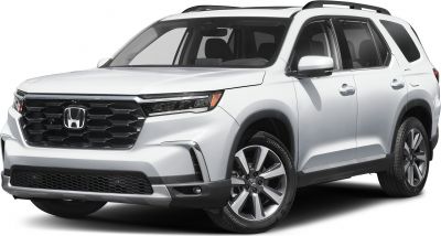 Front grille and LED headlights of a modern large SUV