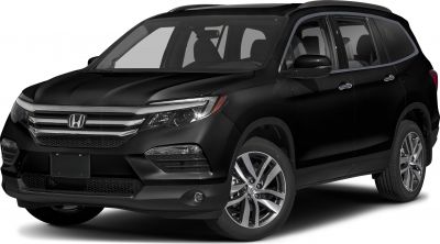 Black SUV front side with sleek headlights and alloy wheels