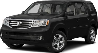 Front perspective of SUV with chrome grille and alloy wheels