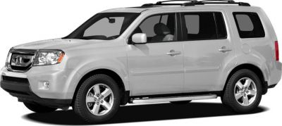 Side profile of a mid-size SUV with roof rack and alloy wheels