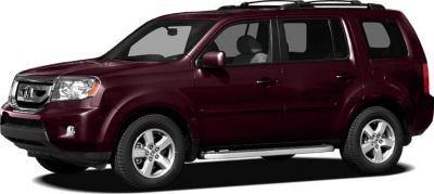 Dark red mid-size SUV side profile with alloy wheels and roof rails