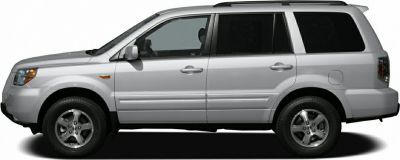 Side profile of an SUV with silver body and roof rails