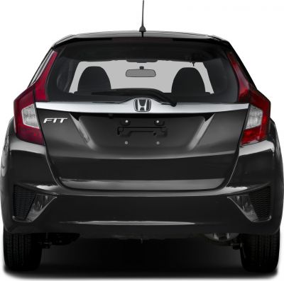 Hatchback rear with distinct taillights and rear window wiper