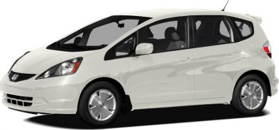 Compact hatchback side profile with clean white body and aerodynamic design