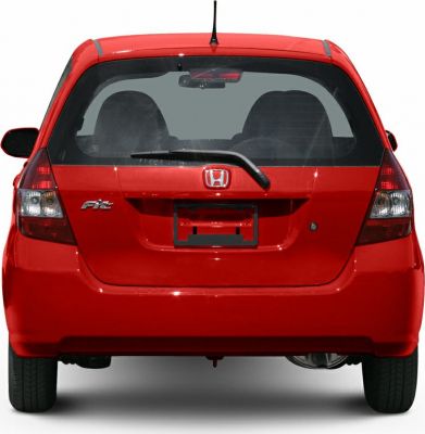 Rear view hatchback with rear wiper and taillights