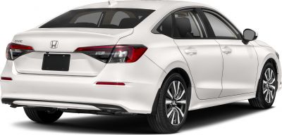 Rear and side view with updated taillights and alloy wheels