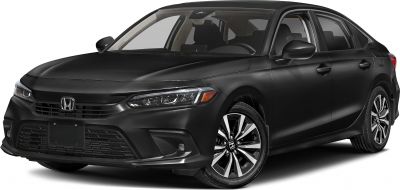 Black sedan with sleek LED headlights and stylish alloy wheels