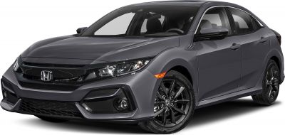 Front-side hatchback view with LED headlights and alloy wheels