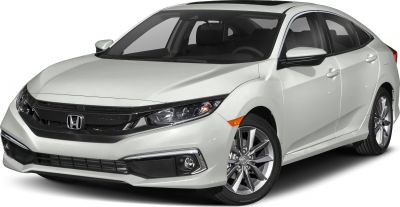 Front view with sleek headlights, grille, and alloy wheels