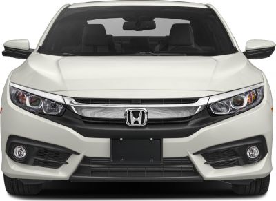 Front view with LED headlights and grille.