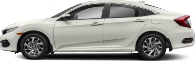 Side profile view with alloy wheels and aerodynamic sedan shape