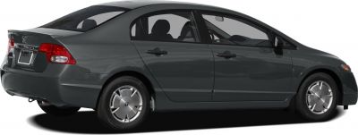 Rear and side profile of a four-door sedan with distinct rear lights and alloy wheels