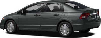 Side profile and rear view of a sedan with distinct taillights and aerodynamic shape