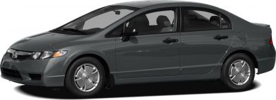 Side profile view with alloy wheels of a sedan