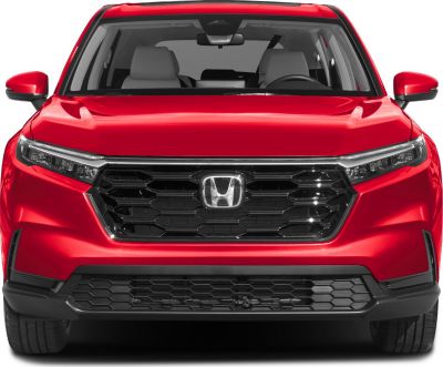 Front view with hexagonal grille and sleek LED headlights