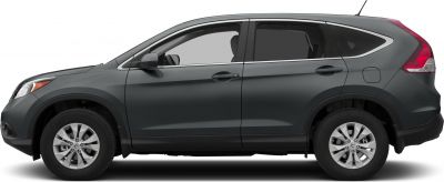 Side profile of a mid-size SUV with alloy wheels and roof antenna