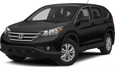Front side view of black compact SUV with alloy wheels and modern grille