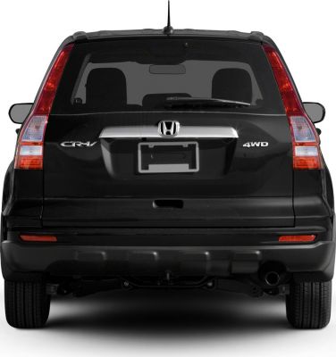 Rear view of black SUV with 4WD badge and rear windshield wiper