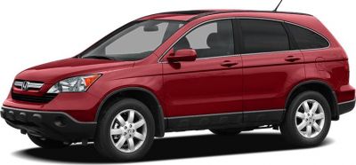 Red SUV side profile with tinted windows and alloy wheels