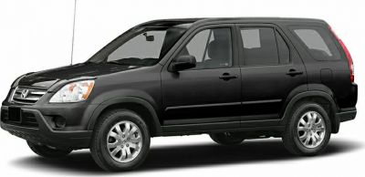 Side profile view of a black 2002-2006 SUV with alloy wheels