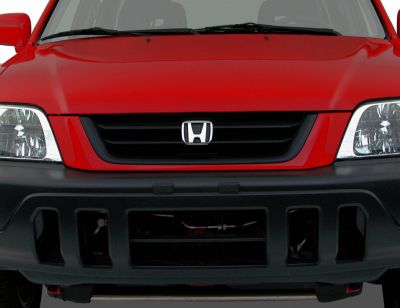 Close-up of front grille and headlights on an SUV