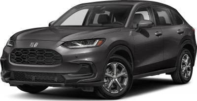 Front angle with hexagonal honeycomb grille and LED headlights