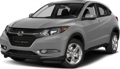 Front view of compact SUV with detailed grille and headlight design