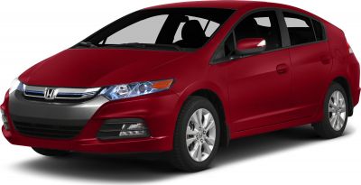 Front-side view of red hatchback with LED headlights and alloy wheels