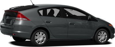 Side view of hatchback hybrid with aerodynamic design