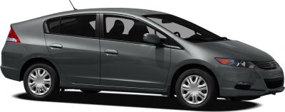 Side view of a compact hatchback with aerodynamic shape and clean lines