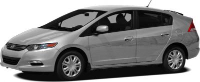 Silver hybrid hatchback side profile with compact aerodynamic design