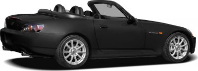 Black convertible roadster with alloy wheels and dual exhaust