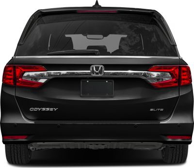 Rear view with taillights, chrome trim, and rear windshield wiper