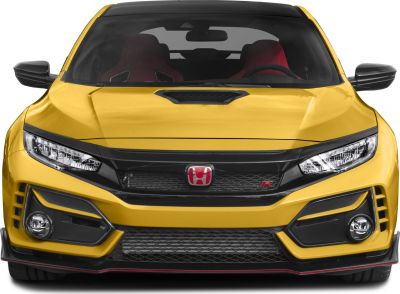 Aggressive front fascia with sporty grille, headlights, and aerodynamic elements